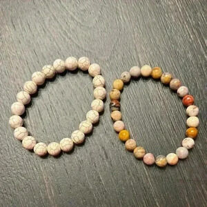 Natural Stone Beaded Bracelets Set